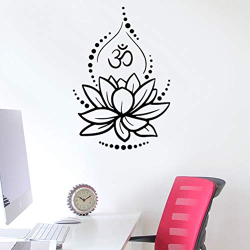 Loto Creativo Vinilo Tatuajes de Pared Om Signo Vinilo Pegatinas de Pared Yoga Meditación Tatuajes de Murales Extraíble Art Room Decor Loto Creativo Vinilo Tatuajes de Pared Om Signo Vinilo Pegatinas de Pared Yoga Meditación Tatuajes de Murales Extraíble Art Room Decor