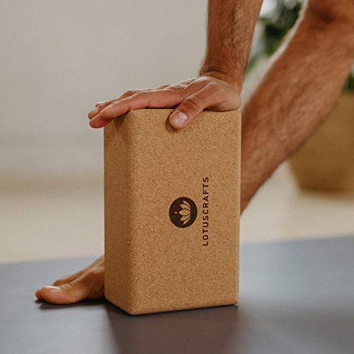 Lotuscrafts Bloque Yoga Corcho Supra Grip - Corcho Natural de Portugal - Fabricación Ecológica - Ladrillo Yoga - Tacos Yoga - Bloque para Yoga - Yoga Block Cork Lotuscrafts Bloque Yoga Corcho Supra Grip - Corcho Natural de Portugal - Fabricación Ecológica - Ladrillo Yoga - Tacos Yoga - Bloque para Yoga - Yoga Block Cork