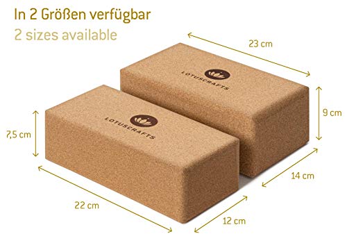Lotuscrafts Bloque Yoga Corcho Supra Grip - Corcho Natural de Portugal - Fabricación Ecológica - Ladrillo Yoga - Tacos Yoga - Bloque para Yoga - Yoga Block Cork Lotuscrafts Bloque Yoga Corcho Supra Grip - Corcho Natural de Portugal - Fabricación Ecológica - Ladrillo Yoga - Tacos Yoga - Bloque para Yoga - Yoga Block Cork