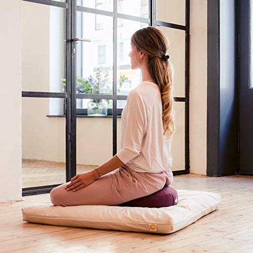 Lotuscrafts Cojin Meditacion Yoga Lotus - Altura 10 cm - Relleno de Espelta - Cubierta en Algodon Lavable- Zafu Meditación - Cojin Suelo Redondo - Cojin Yoga - Meditation Cushion - Certificado Gots Lotuscrafts Cojin Meditacion Yoga Lotus - Altura 10 cm - Relleno de Espelta - Cubierta en Algodon Lavable- Zafu Meditación - Cojin Suelo Redondo - Cojin Yoga - Meditation Cushion - Certificado Gots