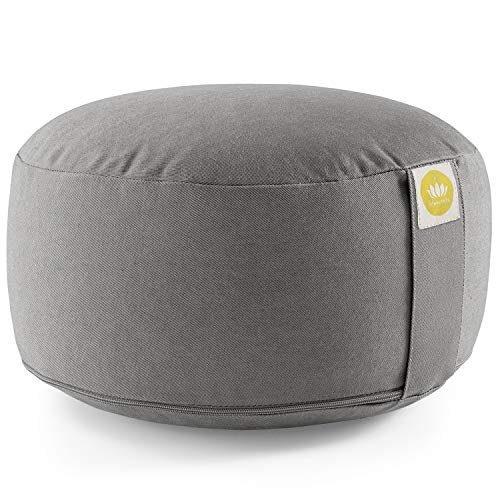 Lotuscrafts Cojin Meditacion Yoga Lotus - Altura 15 cm - Relleno de Espelta - Cubierta en Algodon Lavable- Zafu Meditación - Cojin Suelo Redondo - Cojin Yoga - Meditation Cushion - Certificado Gots Lotuscrafts Cojin Meditacion Yoga Lotus - Altura 15 cm - Relleno de Espelta - Cubierta en Algodon Lavable- Zafu Meditación - Cojin Suelo Redondo - Cojin Yoga - Meditation Cushion - Certificado Gots