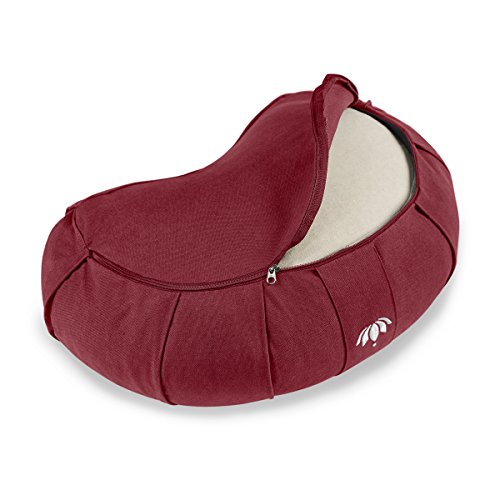 Lotuscrafts Cojin Zafu Meditación Media Luna SIDDHA - Altura 15 cm - Relleno de Espelta - Cubierta en Algodon Lavable- Cojin Suelo - Cojin Yoga Media Luna - Meditation Cushion - Certificado Gots Lotuscrafts Cojin Zafu Meditación Media Luna SIDDHA - Altura 15 cm - Relleno de Espelta - Cubierta en Algodon Lavable- Cojin Suelo - Cojin Yoga Media Luna - Meditation Cushion - Certificado Gots
