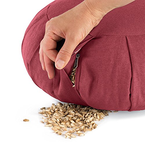Lotuscrafts Cojin Zafu Meditación Yoga Zen - Altura 15 cm - Relleno de Espelta - Cubierta en Algodon - Cojin Yoga Zafu - Cojin Suelo Redondo - Meditation Cushion - Certificado Gots Lotuscrafts Cojin Zafu Meditación Yoga Zen - Altura 15 cm - Relleno de Espelta - Cubierta en Algodon - Cojin Yoga Zafu - Cojin Suelo Redondo - Meditation Cushion - Certificado Gots