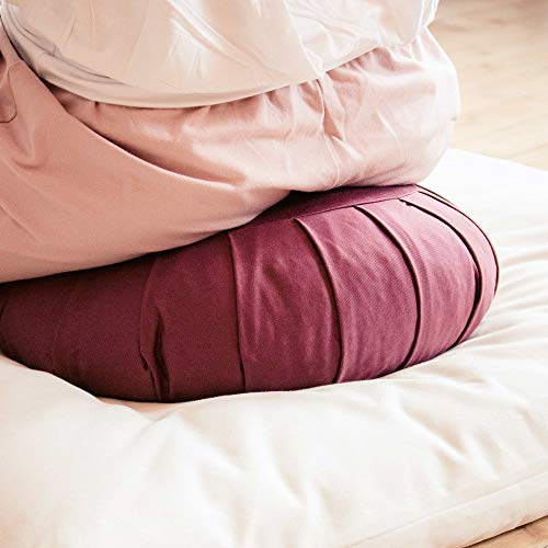 Lotuscrafts Cojin Zafu Meditación Yoga Zen - Altura 15 cm - Relleno de Espelta - Cubierta en Algodon - Cojin Yoga Zafu - Cojin Suelo Redondo - Meditation Cushion - Certificado Gots Lotuscrafts Cojin Zafu Meditación Yoga Zen - Altura 15 cm - Relleno de Espelta - Cubierta en Algodon - Cojin Yoga Zafu - Cojin Suelo Redondo - Meditation Cushion - Certificado Gots