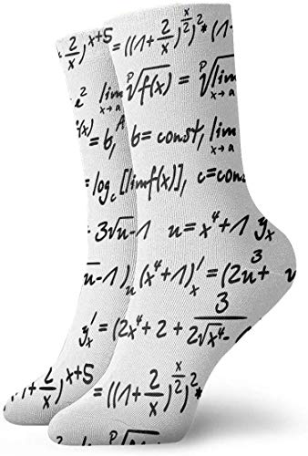 Love girl Cálculo matemático geométrico Calcetines de tobillo personalizados Medias atléticas Calcetines casuales 30cm Para hombres Mujeres
