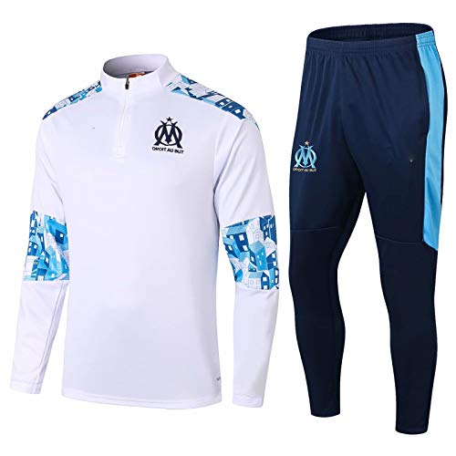 LQRYJDZ Uniformes de fútbol de Marsella, Jerseys, Uniformes de Juegos, Uniformes y Pantalones de fútbol de Manga Larga de Secado rápido, Equipos y Pantalones de fútbol de Manga Larga, Gimnasio y Ropa