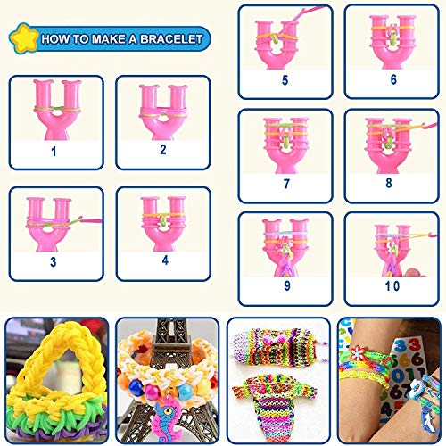 Lrikas Caja Pulseras Gomas 6800 Bandas de Silicona para Hacer Pulseras De Colores Loom Kit para Pulseras Lrikas Caja Pulseras Gomas 6800 Bandas de Silicona para Hacer Pulseras De Colores Loom Kit para Pulseras
