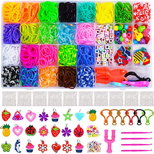Lrikas Caja Pulseras Gomas 6800 Bandas de Silicona para Hacer Pulseras De Colores Loom Kit para Pulseras Lrikas Caja Pulseras Gomas 6800 Bandas de Silicona para Hacer Pulseras De Colores Loom Kit para Pulseras
