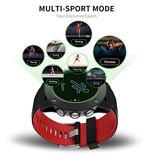 LTLGHY Reloj Deportivo Hombre, Relojes Digital Impermeable Watches Inteligente Bluetooth Fitness Tracker Contador Calorías Podómetro Cámara Remota App Notificación De Llamadas SMS,Rojo