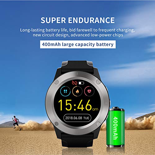 LTLGHY Reloj Deportivo Hombre, Relojes Digital Impermeable Watches Inteligente Bluetooth Fitness Tracker Contador Calorías Podómetro Cámara Remota App Notificación De Llamadas SMS,Rojo