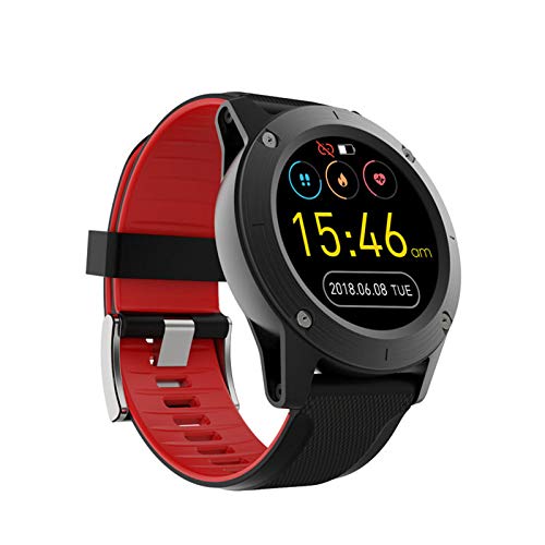 LTLGHY Reloj Deportivo Hombre, Relojes Digital Impermeable Watches Inteligente Bluetooth Fitness Tracker Contador Calorías Podómetro Cámara Remota App Notificación De Llamadas SMS,Rojo