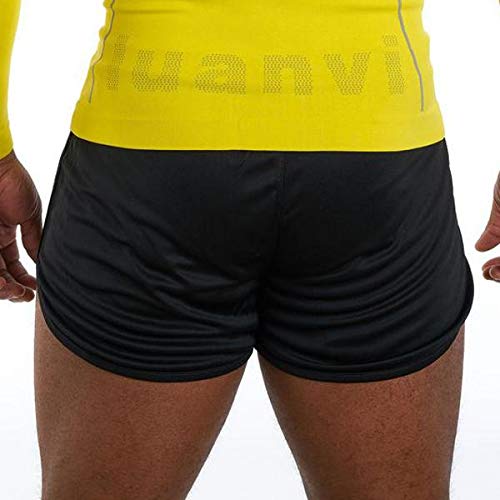 Luanvi Gama Pantalones Cortos de Atletismo, Hombre, Negro, XL