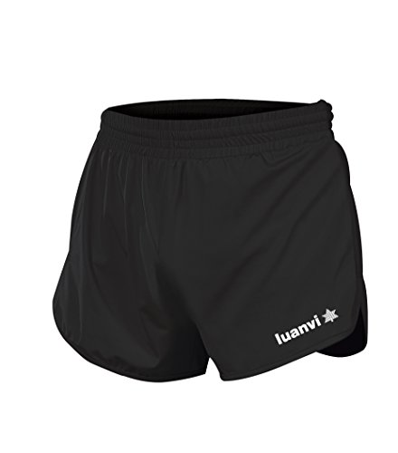 Luanvi Gama Pantalones Cortos de Atletismo, Hombre, Negro, XL