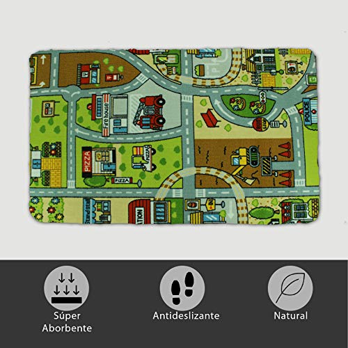 LucaHome – Alfombra Infantil Carretera, Juegos, Ciudad, alcolchada | Alfombra Infantil Plegable | Alfombra Juegos Circuito Coches con Base Antideslizante | Alfombra Carretera Coches 100 x 140cm LucaHome – Alfombra Infantil Carretera, Juegos, Ciudad, alcolchada | Alfombra Infantil Plegable | Alfombra Juegos Circuito Coches con Base Antideslizante | Alfombra Carretera Coches 100 x 140cm