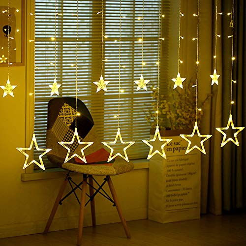 Luces Cuerda de Hadas funciona con Pilas, LED Luz Decorativa con Bombillas Iluminacion para Uso Interiores Exteriores en Casa Jardín Patio Cálida Blanca (Estrella) Luces Cuerda de Hadas funciona con Pilas, LED Luz Decorativa con Bombillas Iluminacion para Uso Interiores Exteriores en Casa Jardín Patio Cálida Blanca (Estrella)