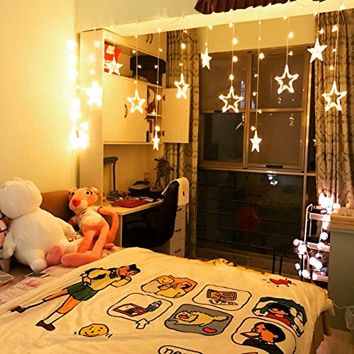Luces Cuerda de Hadas funciona con Pilas, LED Luz Decorativa con Bombillas Iluminacion para Uso Interiores Exteriores en Casa Jardín Patio Cálida Blanca (Estrella) Luces Cuerda de Hadas funciona con Pilas, LED Luz Decorativa con Bombillas Iluminacion para Uso Interiores Exteriores en Casa Jardín Patio Cálida Blanca (Estrella)