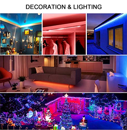 Luces LED Wifi Alexa 10M (2×5M), Tira Regulable 300 LEDs, 16 Millones RGB 5050, Impermeable, Perfecto para Navidad, Fiesta, Decoración Doméstico para Hogar, Cocina, Dormitorio, Restaurante