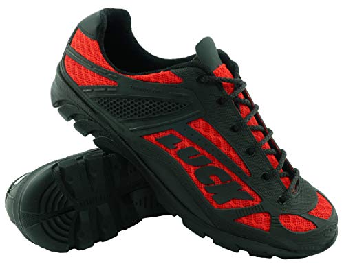 LUCK Zapatillas de Ciclismo Predator 18.0,con Suela de EVA Ideal para Poder adaptarte a Cualquier Terreno y disciplina Deportiva. (37 EU, Rojo)