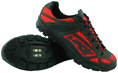 LUCK Zapatillas de Ciclismo Predator 18.0,con Suela de EVA Ideal para Poder adaptarte a Cualquier Terreno y disciplina Deportiva. (37 EU, Rojo)