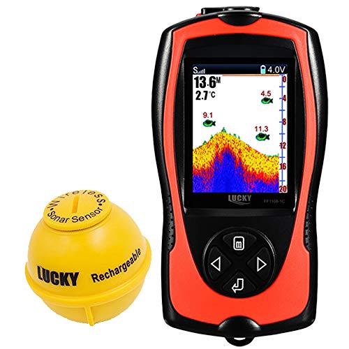 LUCKY Buscador de Peces Inalámbrico Sonar Inalámbrico de Pesca Buscador de Profundidad de Agua para la Pesca Fishfinder Hielo Pesca Pesca en el Mar