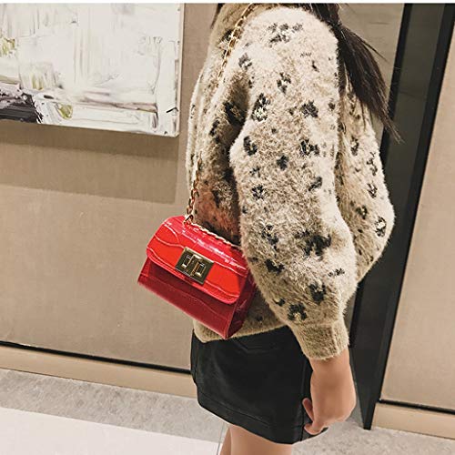 Luckycat Bolso de Hombro pequeña de Mujer Bolso Bandolera de Cuero PU Bolso de Mano Casual Moda Crossbody para niñas Señoras Mujeres Crossbody Bolso Bandolera Bolso Monedero Bolso móvil Bolso Monedero