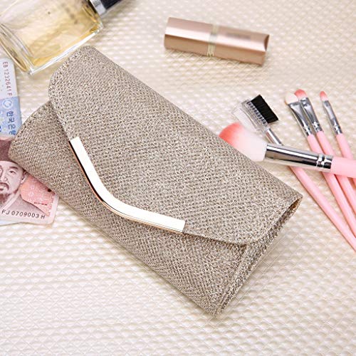 Luckycat Bolso de Mano Fiesta Elegante para Mujer/Clutch con Cadena Larga Bolso de Mano Fiesta de Satén con Diseño simple Mujer embrague sobre bolsa Bolsos de noche bolso del sobre fiesta novia boda Luckycat Bolso de Mano Fiesta Elegante para Mujer/Clutch con Cadena Larga Bolso de Mano Fiesta de Satén con Diseño simple Mujer embrague sobre bolsa Bolsos de noche bolso del sobre fiesta novia boda