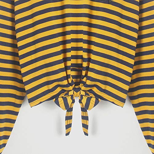Luckycat Camisa Mujer Raya Cuello Redondo Manga Larga Casual Suelto Blusa Rojo y Top Azul Jersey Stripe Shirt Otoño Verano Luckycat Camisa Mujer Raya Cuello Redondo Manga Larga Casual Suelto Blusa Rojo y Top Azul Jersey Stripe Shirt Otoño Verano