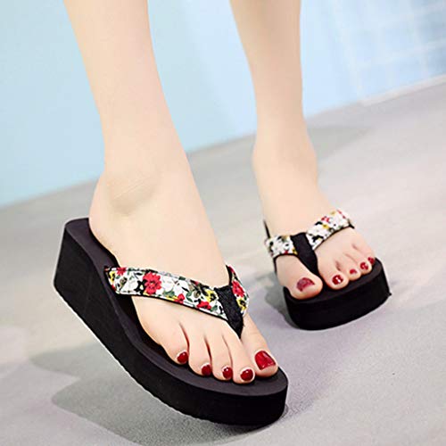 Luckycat Chanclas Zapatillas de Playa de tacón Alto Beach Sandalias de Mujer de Desgaste Exterior de Verano Sandalias Antideslizantes con Fondo Grueso Casual Zapatillas de casa Luckycat Chanclas Zapatillas de Playa de tacón Alto Beach Sandalias de Mujer de Desgaste Exterior de Verano Sandalias Antideslizantes con Fondo Grueso Casual Zapatillas de casa