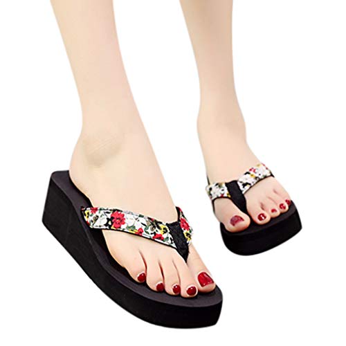 Luckycat Chanclas Zapatillas de Playa de tacón Alto Beach Sandalias de Mujer de Desgaste Exterior de Verano Sandalias Antideslizantes con Fondo Grueso Casual Zapatillas de casa Luckycat Chanclas Zapatillas de Playa de tacón Alto Beach Sandalias de Mujer de Desgaste Exterior de Verano Sandalias Antideslizantes con Fondo Grueso Casual Zapatillas de casa