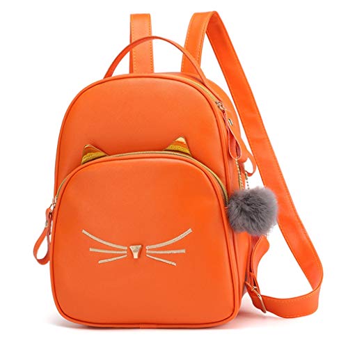 Luckycat Mochilas Mujer Cuero de la PU Mochilas Bolsa de viaje Bolsos Mochila Tipo Casual de Senderismo Aire Libre de Pequeñas Piel para Mujer y Niña