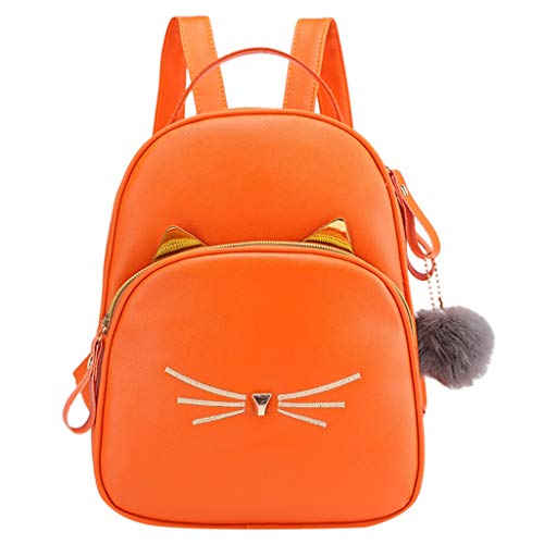 Luckycat Mochilas Mujer Cuero de la PU Mochilas Bolsa de viaje Bolsos Mochila Tipo Casual de Senderismo Aire Libre de Pequeñas Piel para Mujer y Niña