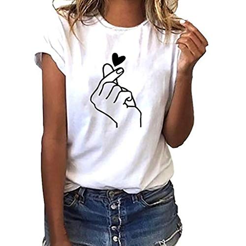 Luckycat Mujeres Camisetas Letras Impresas T Shirt Elegante Manga Corta Túnica Casual Suelto Blusas Camisas Tops Luckycat Mujeres Camisetas Letras Impresas T Shirt Elegante Manga Corta Túnica Casual Suelto Blusas Camisas Tops