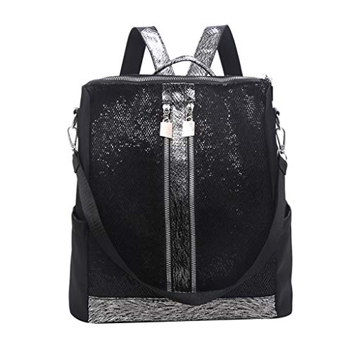 Luckycat Mujeres Mochila Señoras Mochila Impermeable Lentejuelas Mochilas escolares Anti-robo Dayback Shoulder Bags Mochila casual de Sintético Regalo de san valentin Al aire libre, viajes, trabajo