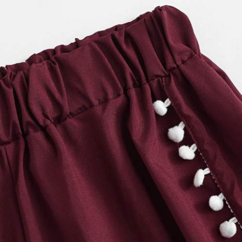 Luckycat Pantalones Mujer Cortos Verano Pantalones Sexy Vestir Fiesta Cintura Alta Talla Grande Cinturon Casual Pantalones Playa Fiesta con Borla Pantalones Cortos para Mujeres Traje De Verano