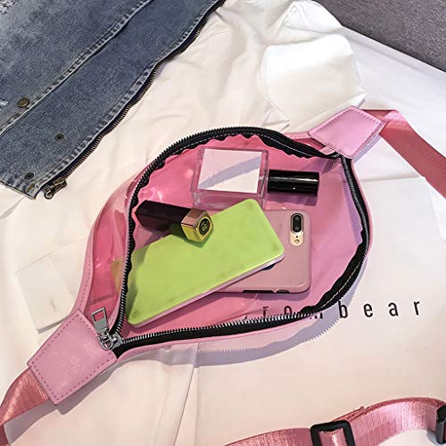 Luckycat Riñonera Deportiva para Mujer Hombre Bolso de Cintura Cangurera Running Riñoneras para Senderismo Ciclismo Bolsa de PVC transparente para teléfono bolsa de cintura riñonera bolsa de viaje