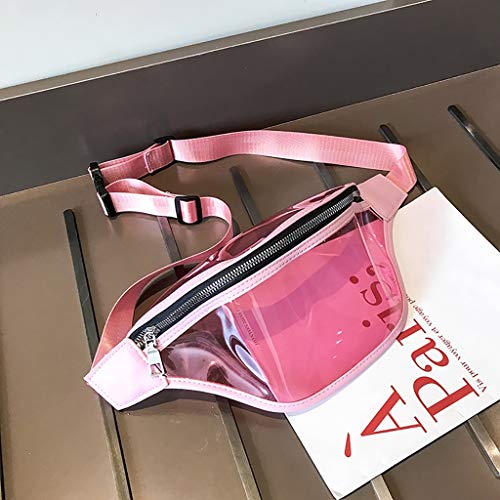 Luckycat Riñonera Deportiva para Mujer Hombre Bolso de Cintura Cangurera Running Riñoneras para Senderismo Ciclismo Bolsa de PVC transparente para teléfono bolsa de cintura riñonera bolsa de viaje