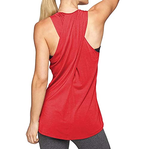 Luckycat Ropa Camiseta sin Mangas Tank Tops para Mujeres, Verano Sexy Deporte Casual Yoga Chaleco Blusa Tops Blusas Crop Tops Vest T Shirt Mujeres