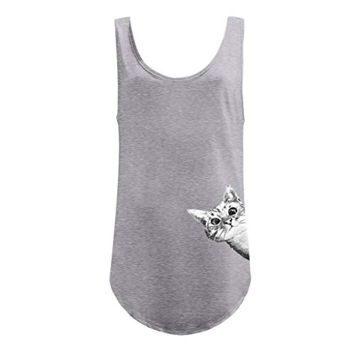 Luckycat Ropa Mujeres Camisetas sin Mangas Tank Top, Cute Letra Impreso Strappy Sexy Casual sin Mangas Blusa Cami Camisas Camiseta Chaleco Tops para Mujeres Dama Luckycat Ropa Mujeres Camisetas sin Mangas Tank Top, Cute Letra Impreso Strappy Sexy Casual sin Mangas Blusa Cami Camisas Camiseta Chaleco Tops para Mujeres Dama