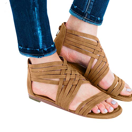Luckycat Sandalias de Mujer Talla Grande Sandalias Romanas Zapatillas de Hebilla Señoras Sandalias Planos Tobillo Playa Zapatos Zapatillas Romanas Luckycat Sandalias de Mujer Talla Grande Sandalias Romanas Zapatillas de Hebilla Señoras Sandalias Planos Tobillo Playa Zapatos Zapatillas Romanas