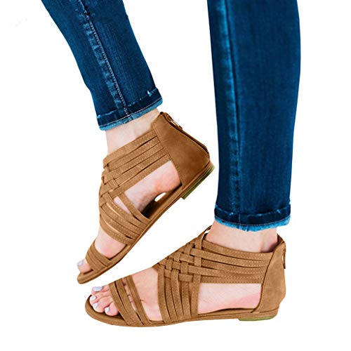 Luckycat Sandalias de Mujer Talla Grande Sandalias Romanas Zapatillas de Hebilla Señoras Sandalias Planos Tobillo Playa Zapatos Zapatillas Romanas Luckycat Sandalias de Mujer Talla Grande Sandalias Romanas Zapatillas de Hebilla Señoras Sandalias Planos Tobillo Playa Zapatos Zapatillas Romanas