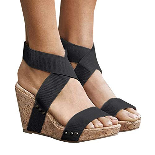 Luckycat Sandalias De Mujer, Verano CuñAs Flor Zapatillas Plataforma Impermeable Mujeres Sandalias CuñA Sandalias Zapatillas Zapatos