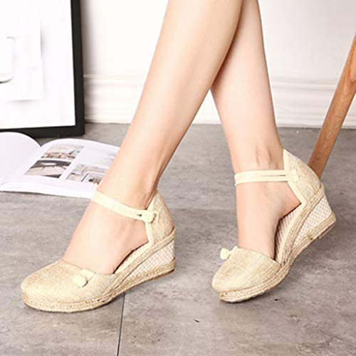 Luckycat Sandalias Mujer Cuña Alpargatas Plataforma Bohemias Romanas Mares Playa Gladiador Verano Tacon Planas Zapatos Zapatillas Luckycat Sandalias Mujer Cuña Alpargatas Plataforma Bohemias Romanas Mares Playa Gladiador Verano Tacon Planas Zapatos Zapatillas