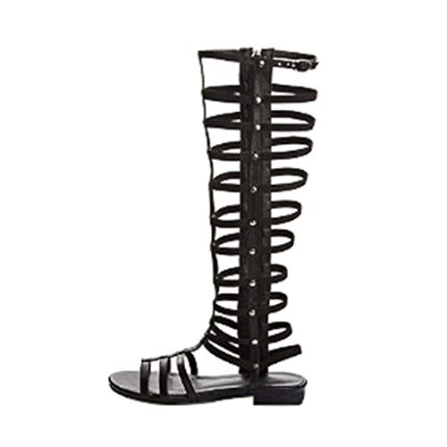 Luckycat Sandalias Romana Mujer Botas de Verano Sexy Hebillas de Metal Sandalias con Punta Abierta Mujer Corte Sandalias Estilo Gladiador Plano Rodilla Botas Tiras Gladiador Sandalias Luckycat Sandalias Romana Mujer Botas de Verano Sexy Hebillas de Metal Sandalias con Punta Abierta Mujer Corte Sandalias Estilo Gladiador Plano Rodilla Botas Tiras Gladiador Sandalias