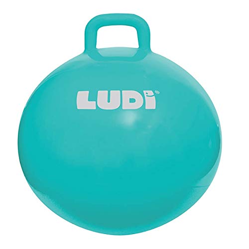 Ludi - 90104 - Balón de Salto XXL - Azul - Mango Adaptado - Balón Inflable Grande - Plástico Grueso y Elástico - Juguete de Interior y Exterior - para ser un As del Rebote - A Partir de los 5 Años Ludi - 90104 - Balón de Salto XXL - Azul - Mango Adaptado - Balón Inflable Grande - Plástico Grueso y Elástico - Juguete de Interior y Exterior - para ser un As del Rebote - A Partir de los 5 Años