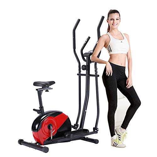 Lumiereholic - Bicicleta elíptica de entrenamiento en casa con resistencia magnética, recorrido interior y exterior, Ergotraje, fitness, Stepper Crosstrainer, ejercicio cardiovascular con pantalla LCD