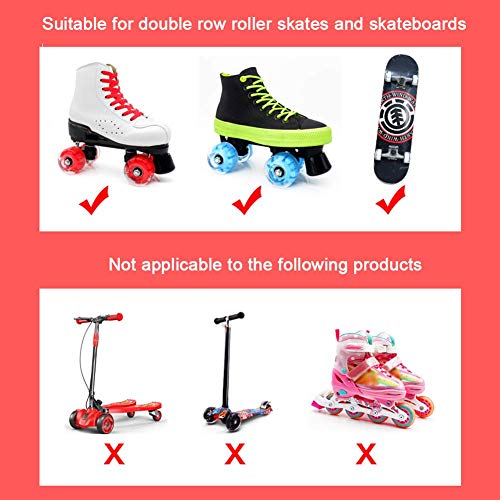 Luminoso Ruedas de Skate, 4PCs / Juego Ligeras Skate Rodillo Quad Skate/Skate Ruedas Para Doble Fila Patinaje Y Skate - Blanco Luminoso Ruedas de Skate, 4PCs / Juego Ligeras Skate Rodillo Quad Skate/Skate Ruedas Para Doble Fila Patinaje Y Skate - Blanco