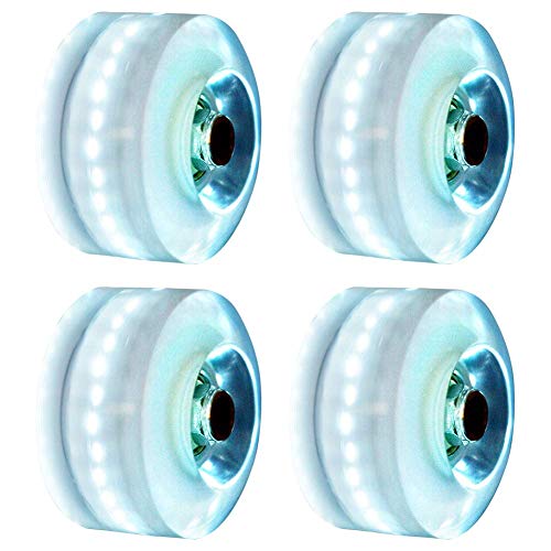 Luminoso Ruedas de Skate, 4PCs / Juego Ligeras Skate Rodillo Quad Skate/Skate Ruedas Para Doble Fila Patinaje Y Skate - Blanco Luminoso Ruedas de Skate, 4PCs / Juego Ligeras Skate Rodillo Quad Skate/Skate Ruedas Para Doble Fila Patinaje Y Skate - Blanco