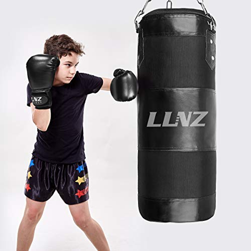 Luniquz Saco de Boxeo Colgante sin Relleno con Cadena de Montaje para niños y niñas Luniquz Saco de Boxeo Colgante sin Relleno con Cadena de Montaje para niños y niñas