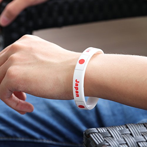 LUOEM 6Pcs Pulseras Bandera Silicona de Nacional Pulseras Bandera Japón 2018 Copa Mundial Futbol FIFA Japan LUOEM 6Pcs Pulseras Bandera Silicona de Nacional Pulseras Bandera Japón 2018 Copa Mundial Futbol FIFA Japan