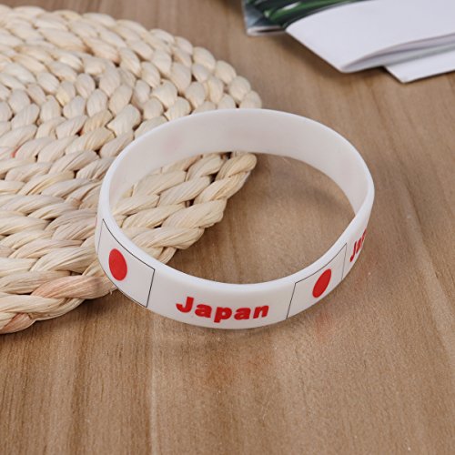 LUOEM 6Pcs Pulseras Bandera Silicona de Nacional Pulseras Bandera Japón 2018 Copa Mundial Futbol FIFA Japan LUOEM 6Pcs Pulseras Bandera Silicona de Nacional Pulseras Bandera Japón 2018 Copa Mundial Futbol FIFA Japan